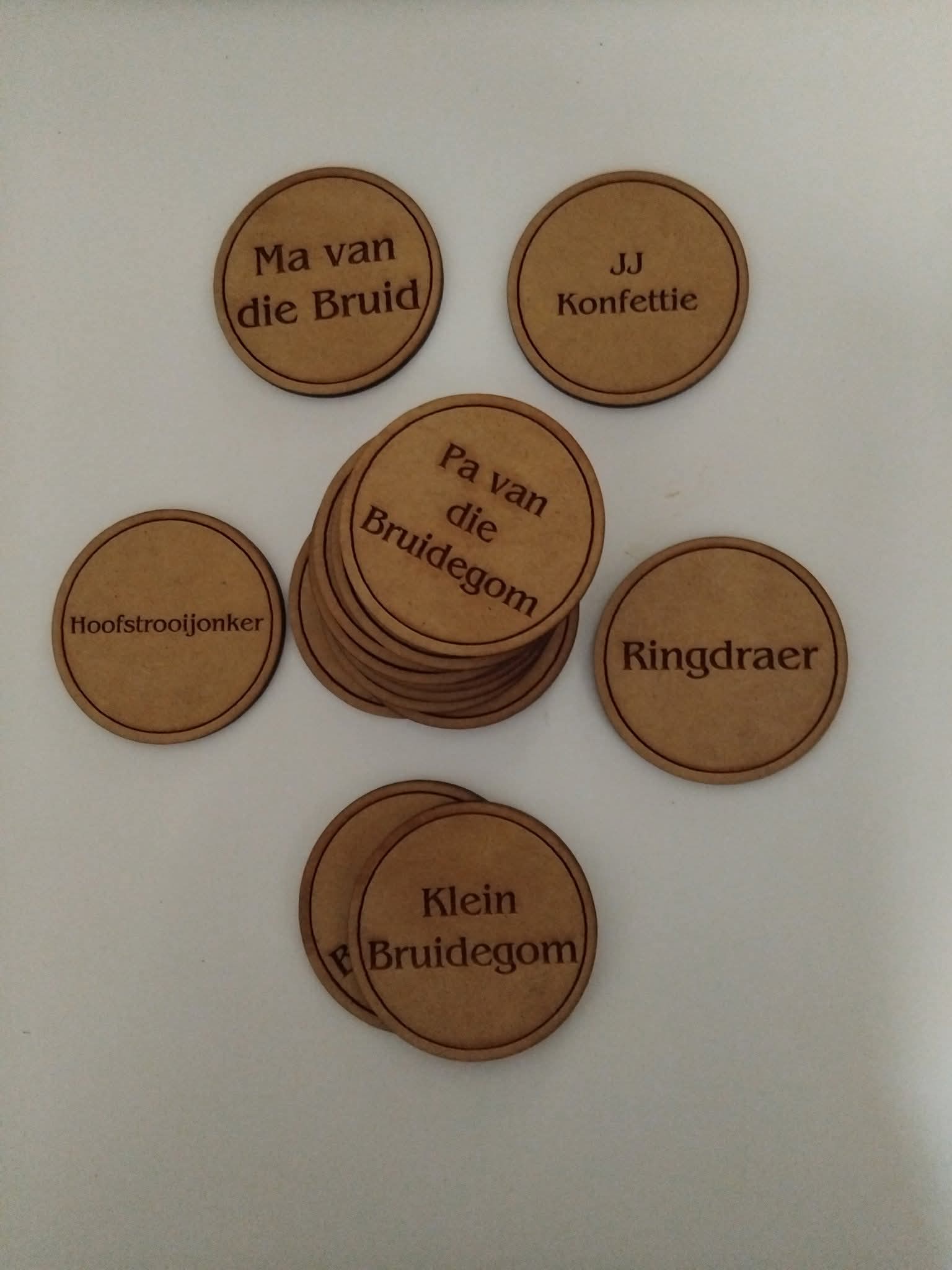 Wood Wedding Brooches